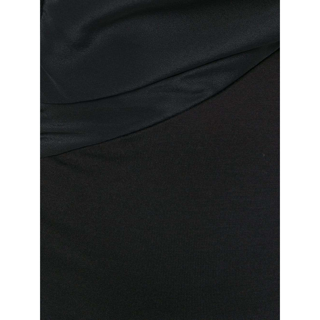silk-panel-draped-top Shirts & Tops Black