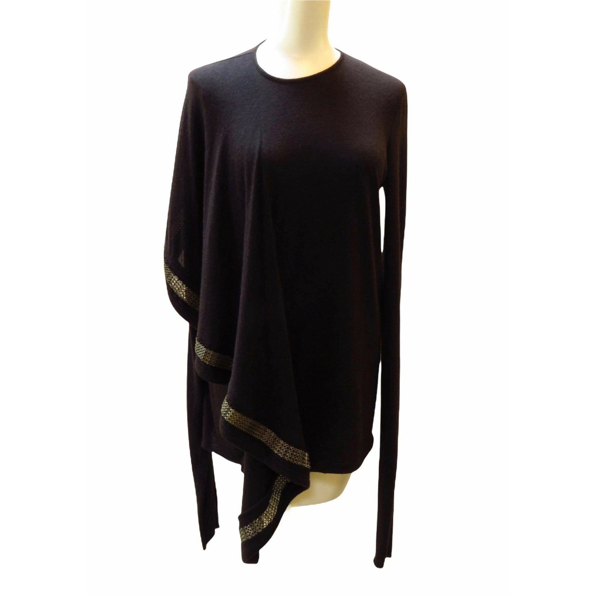 rick-owens-knit-top-with-chains Shirts & Tops Black