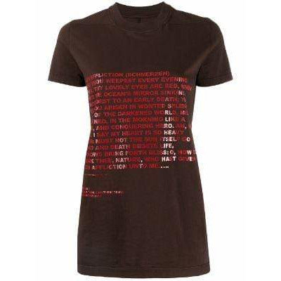 Shirts & Tops text-print-t-shirt Saddle Brown