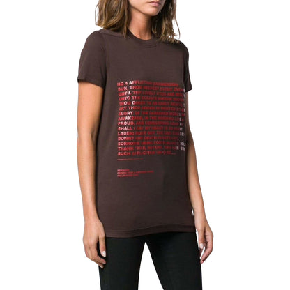 Shirts & Tops text-print-t-shirt Saddle Brown