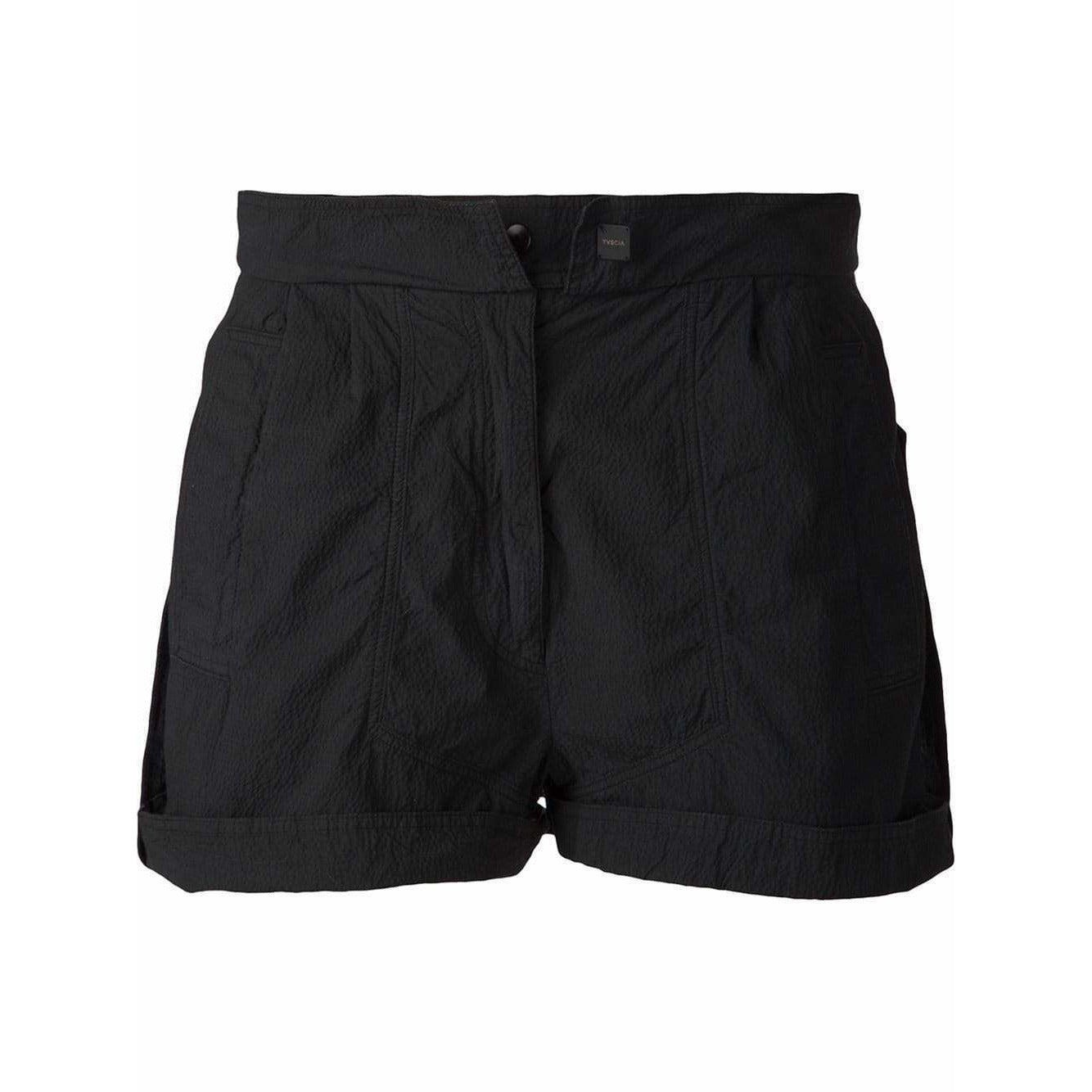 tvscia-rolled-shorts Womens Shorts Black