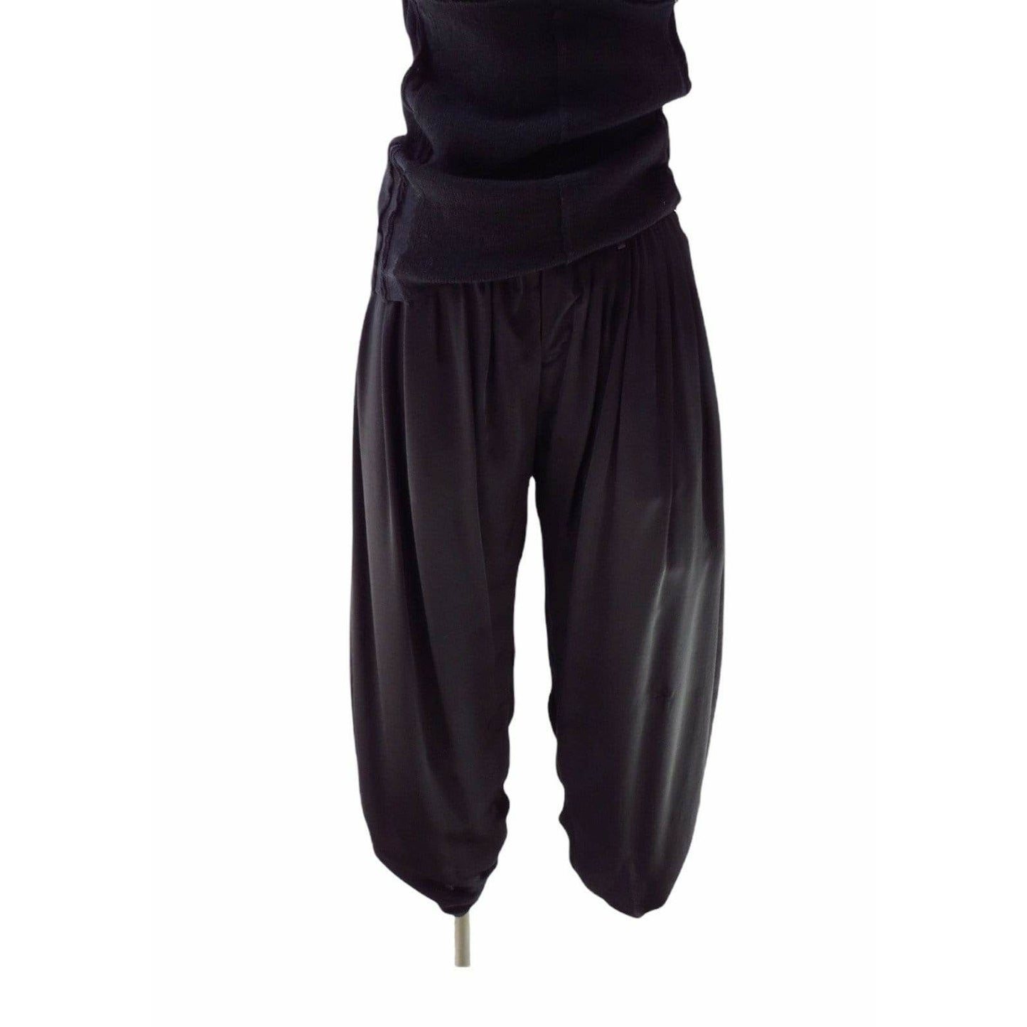 Pants undercover-black-pleated-silk-harem-pants Black