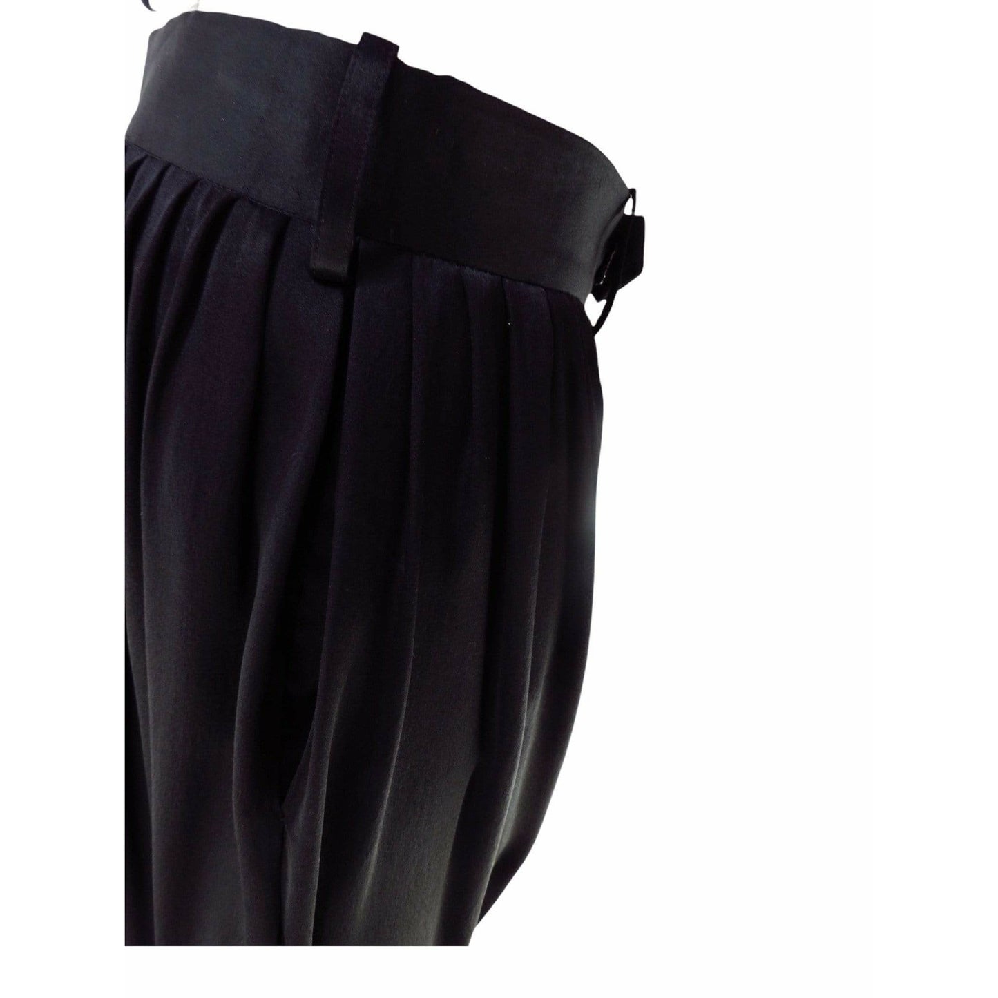 undercover-black-pleated-silk-harem-pants Pants Black