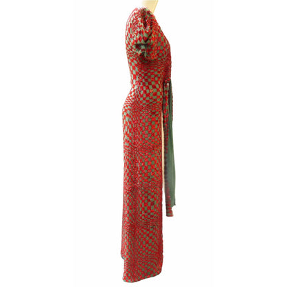 varun-sardana-red-sequin-harlequin-gown Dresses Sienna